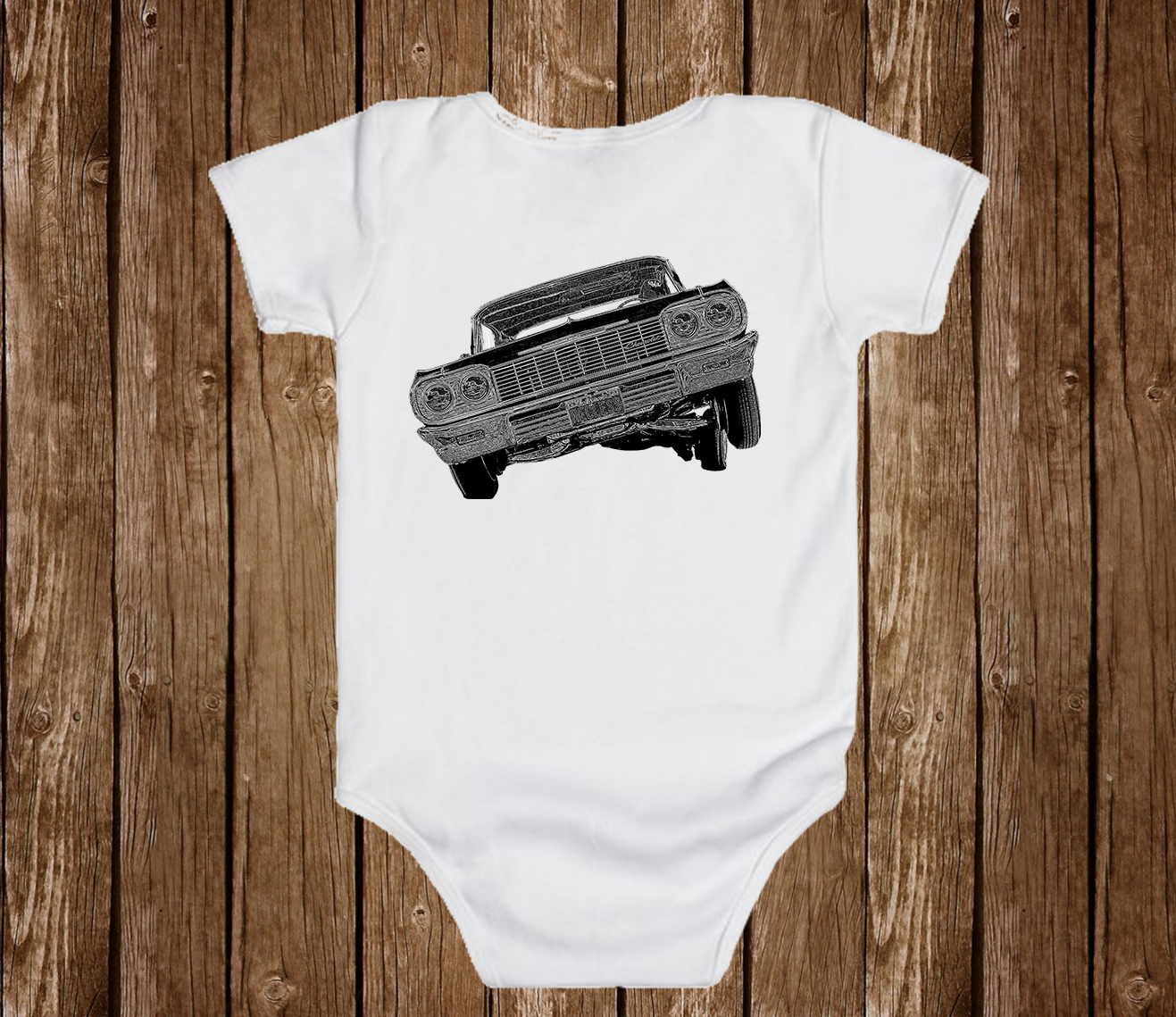 Lowrider 64 IMPALA 3 wheel Infant one Piece Body Suit babies