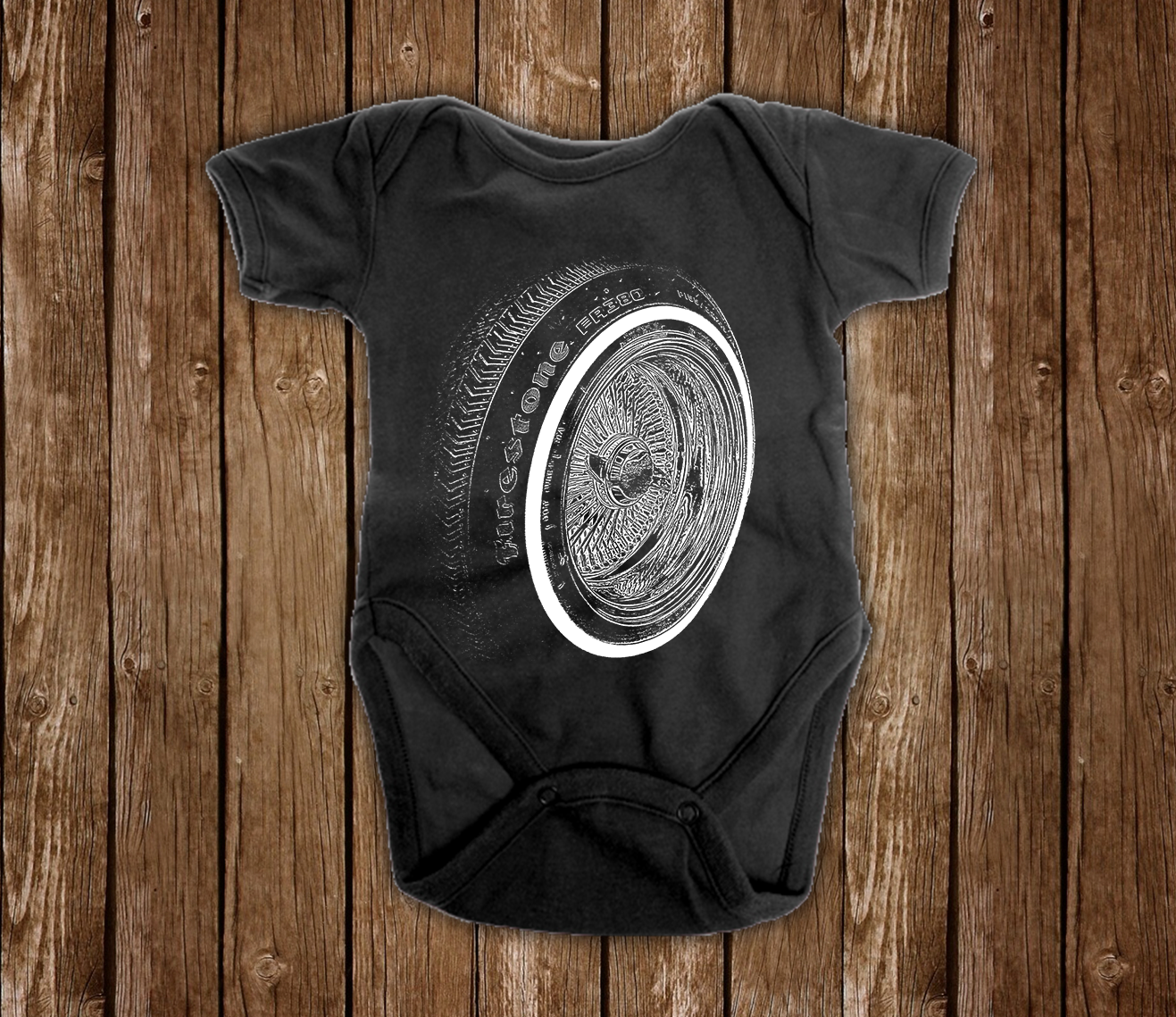 Lowrider Classic Wheel Infant one Piece Body Suit babies